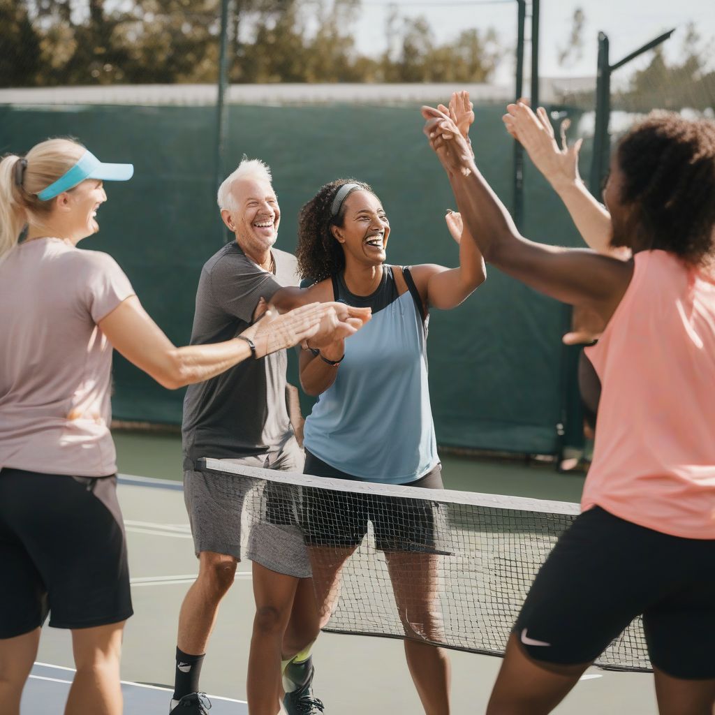 Pickleball Players Celebrating