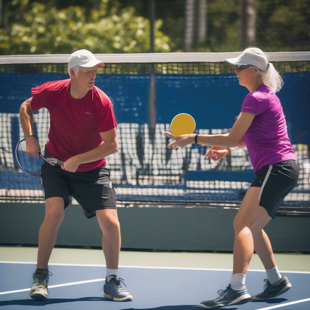 Pickleball Tournament Action