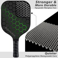 JoncAye Pickleball-Paddles-Set of 4 or 2 Rackets with Balls and Bag | USAPA Approved Pickle-Ball Equipment with Accessories | Fiberglass/Graphite Pickleball Racquet Set for Men, Women, Kids, Adults - Image 3