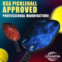 DULCE DOM Pickleball Paddles, USAPA Approved Fiberglass/Graphite Pickleball Set of 2/4 with Pickleball Paddles, 4 Pickleball Balls and Pickleball Bag, Pickleball Rackets Equipment for Beginners & Pros - Image 2