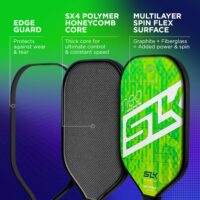 SLK Neo by Selkirk Pickleball Paddles | Featuring a Multilayer Fiberglass and Graphite Pickleball Paddle Face | SX3 Honeycomb Core | Pickleball Rackets Designed in The USA for Traction and Stability - Image 3