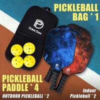 DULCE DOM Pickleball Paddles, USAPA Approved Fiberglass/Graphite Pickleball Set of 2/4 with Pickleball Paddles, 4 Pickleball Balls and Pickleball Bag, Pickleball Rackets Equipment for Beginners & Pros - Image 6