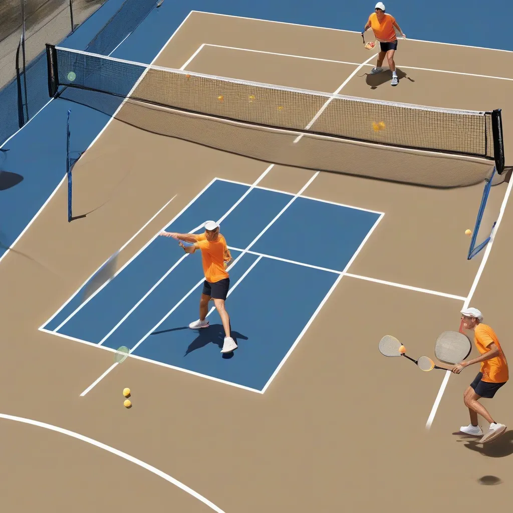 Pickleball Doubles Gameplay