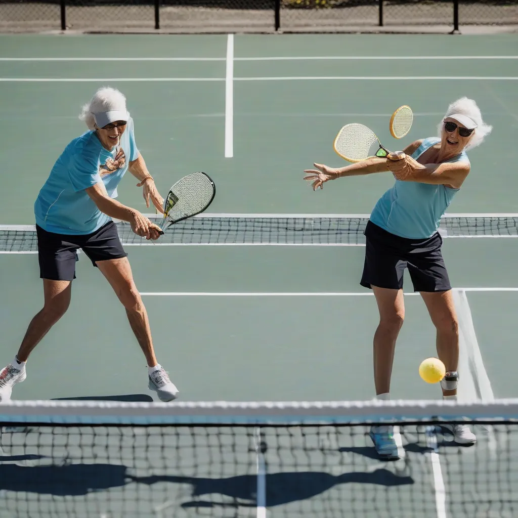 Practicing Pickleball Volley