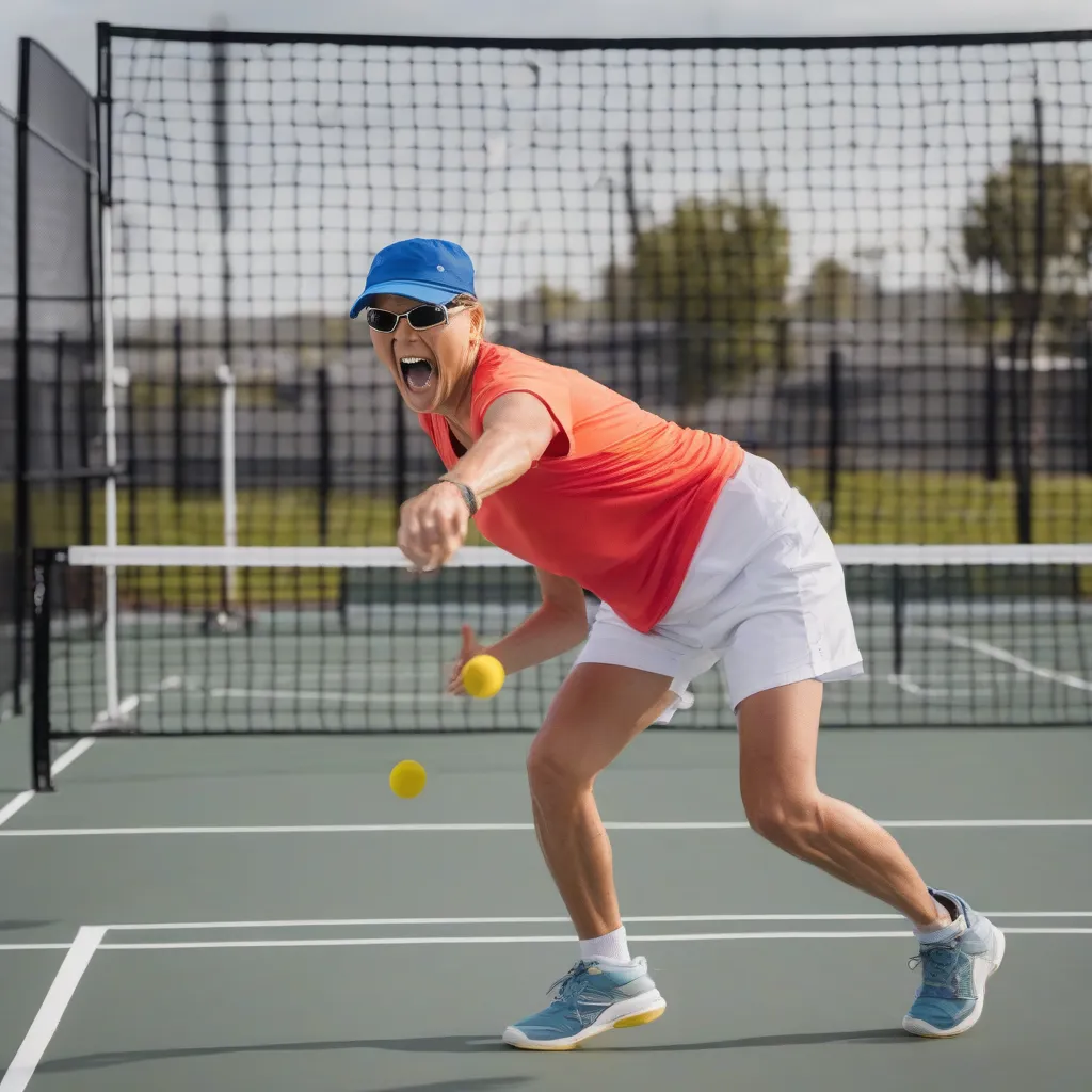 Pickleball Player Reacting
