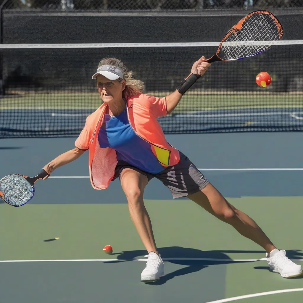 Pickleball Player Reacting to a Fast Volley