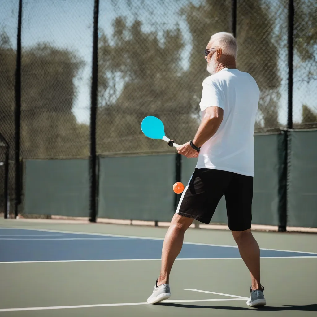 Pickleball Player Stretching