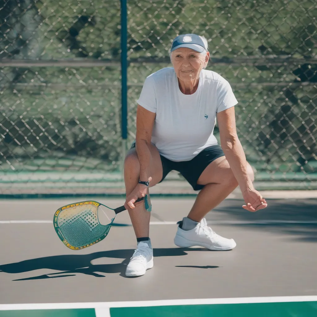 Pickleball Player Stretching