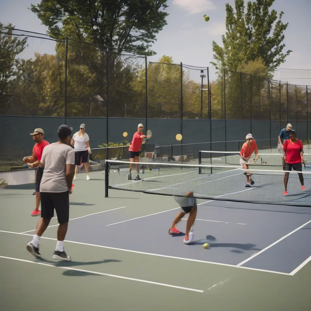 Pickleball Practice Session